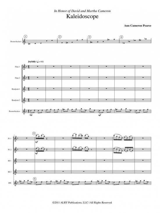 Cameron Pearce: Kaleidoscope for Flute Choir and boomwhackers