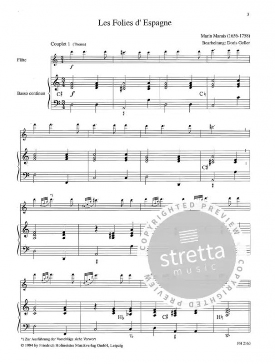 Marais: Les Folies Flöjt och Basso continuo