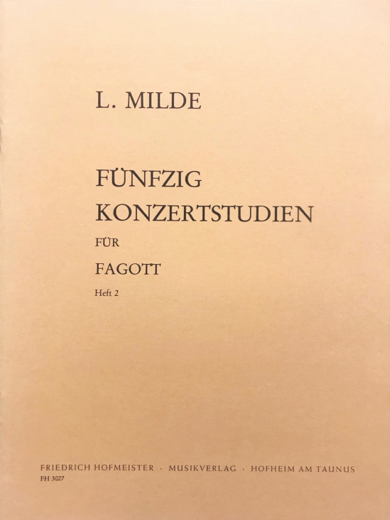 Milde: 50 Konzertstudien op. 26 Heft 2 för Fagott