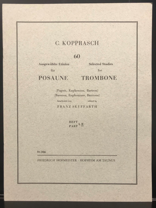 Kopprasch: 60 studies for trombone vol 2