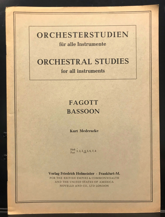 Mederacke: Orchesterstudien 4 för Fagott