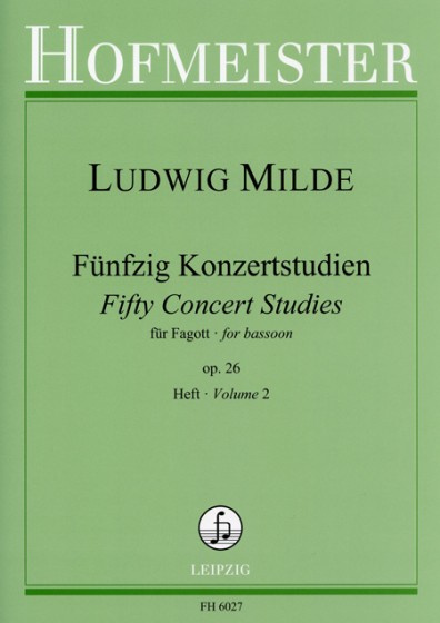 Milde: 50 Concert Studies op. 26  Vol 2 för Fagott