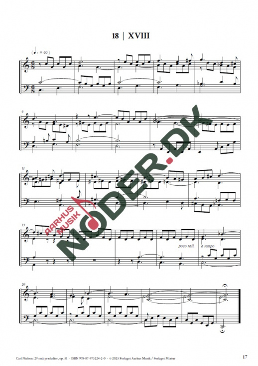 Carl Nielsen: 29 små preludier op. 51 för orgel/harmonium