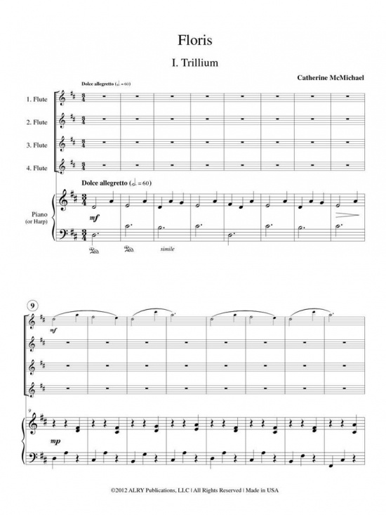 McMichael: Floris The Complete Set flöjtkvartett och piano
