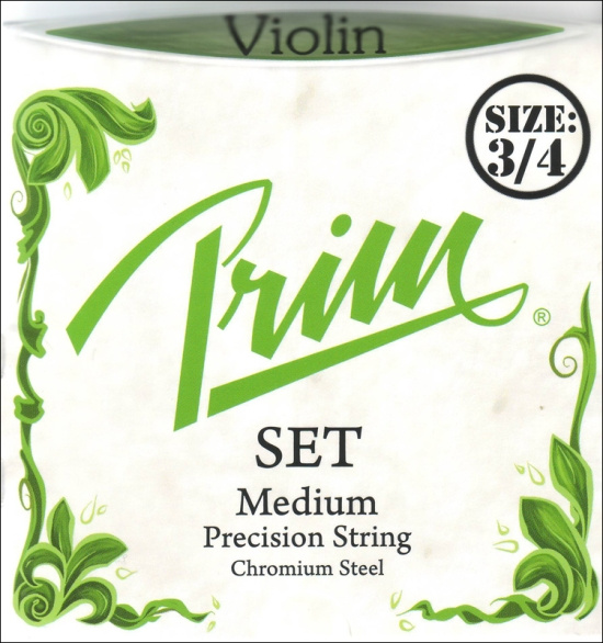 Violinsträngar Prim grön set 3/4