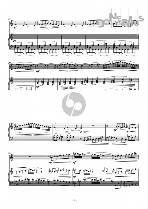 Jaap Geraedts: Sonatina for flute and piano Flöjtstämma