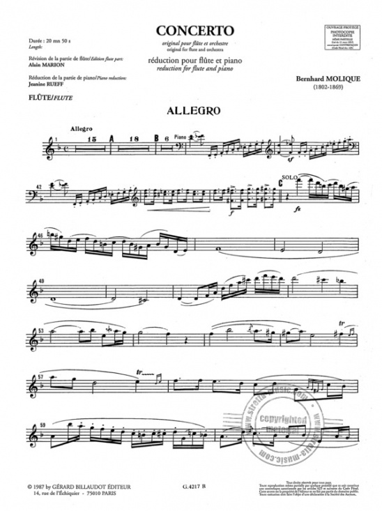 Bernhard Molique: Concerto för flöjt och piano