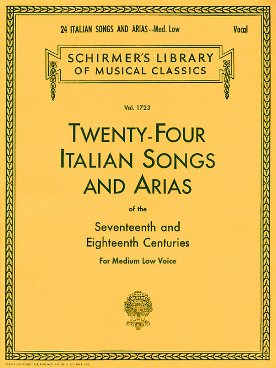 Twenty-four Italian Songs and Arias Medium Low Voice