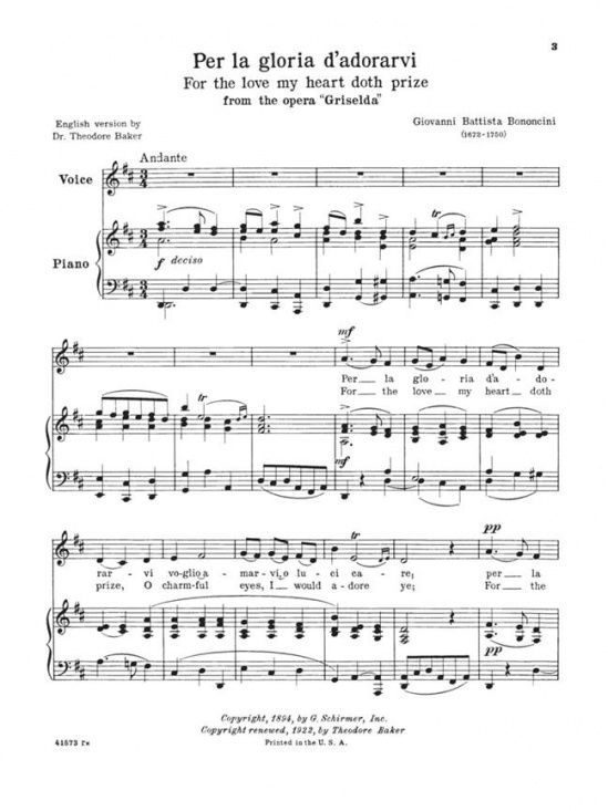 Twenty-four Italian Songs and Arias Medium Low Voice