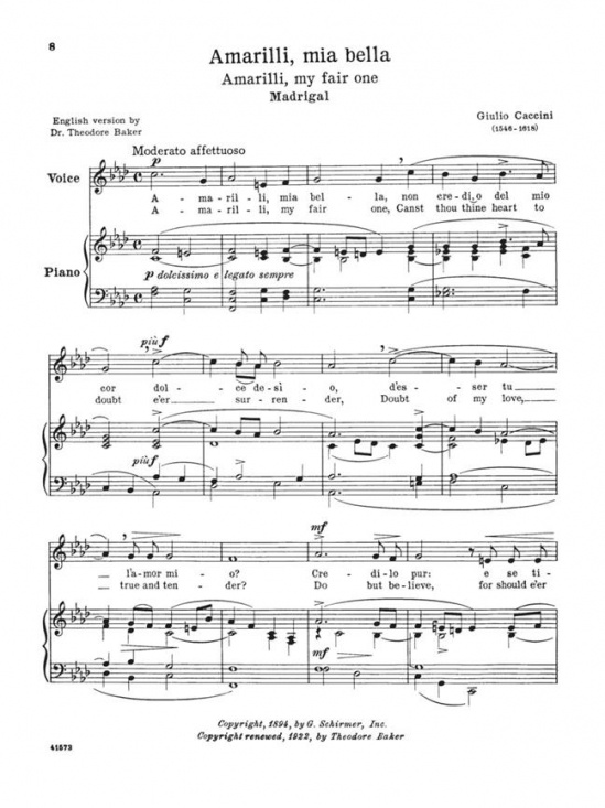 Twenty-four Italian Songs and Arias Medium Low Voice