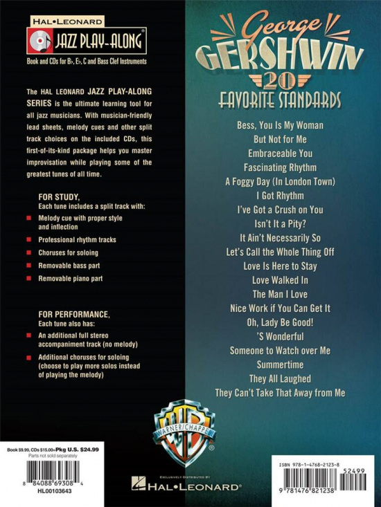 Jazz Play-Along vol 45: George Gershwin 20 Favorite Standards