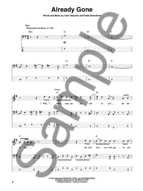 Bass Play-Along Volume 49: Eagles