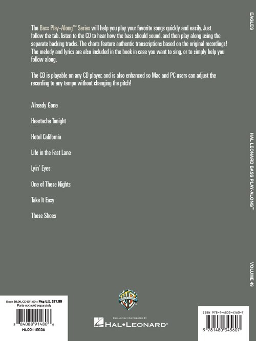 Bass Play-Along Volume 49: Eagles