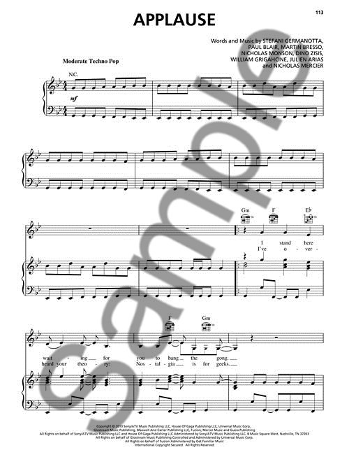 Lady Gaga Artpop (PVG)