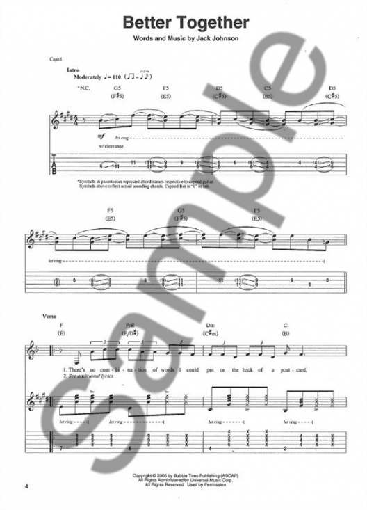 Guitar Play-Along Volume 181: Jack Johnson