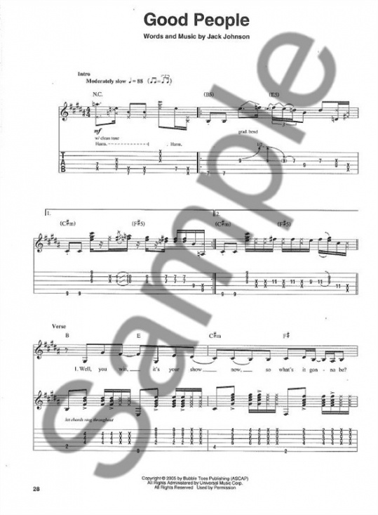 Guitar Play-Along Volume 181: Jack Johnson