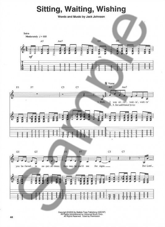 Guitar Play-Along Volume 181: Jack Johnson