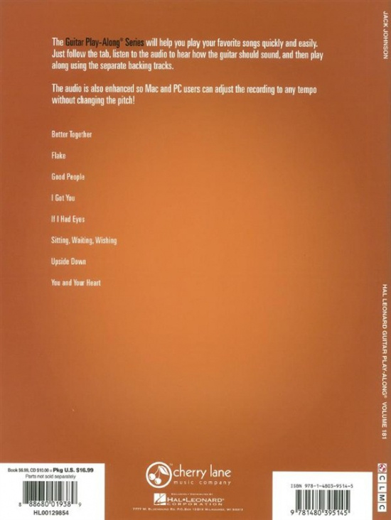 Guitar Play-Along Volume 181: Jack Johnson