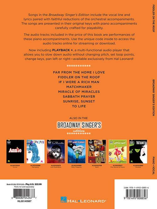 Broadway Singer´s Edition: Fiddler On The Roof