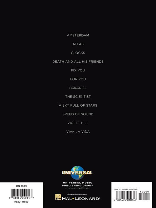 Coldplay: Authentic Transcriptions of 12 Classics