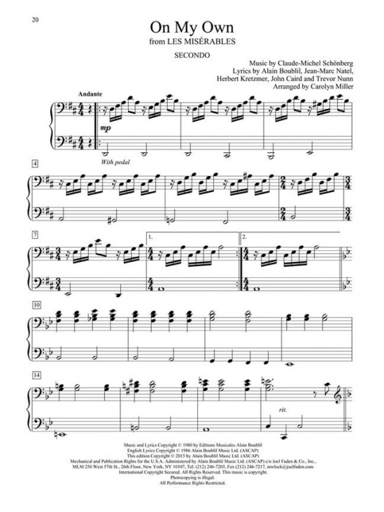 Easy Broadway Duets piano 4 händer