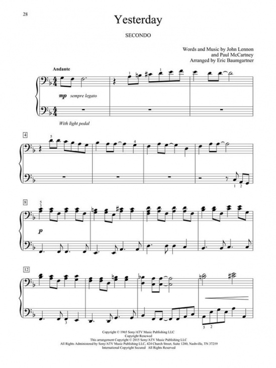 Easy Pop Duets piano 4 händer