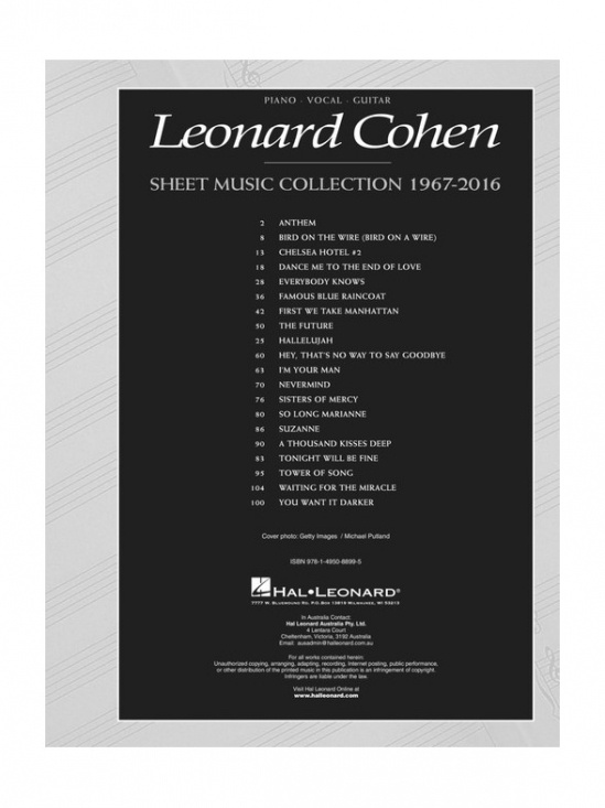 Leonard Cohen 1967-2016 PVG