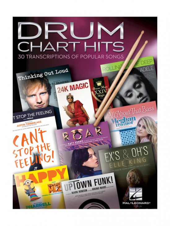 Drum Chart Hits - 30 Transcriptions Of Popular Songs