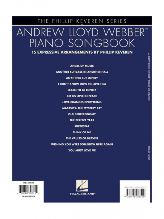 Andrew Lloyd Webber Piano Songbook