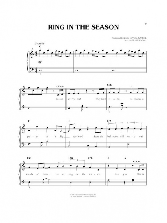 Olaf´s Frozen Adventure Easy Piano