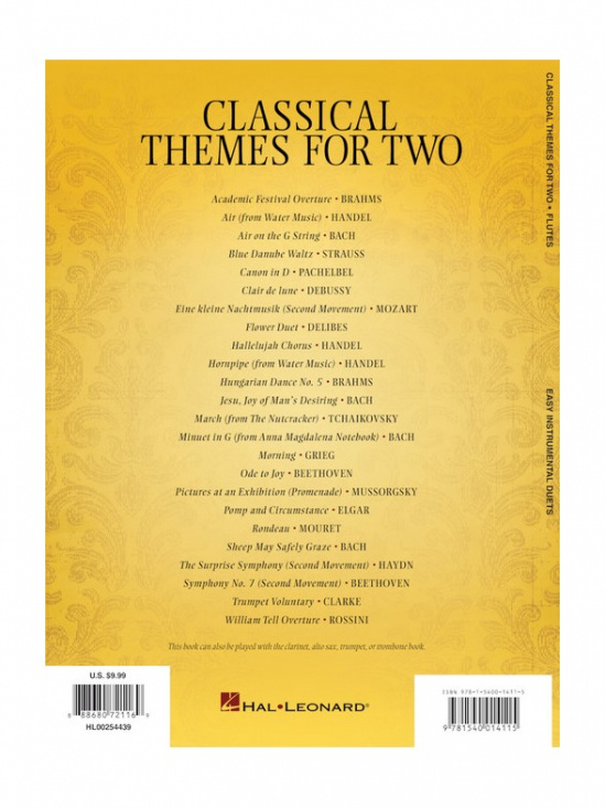 Classical Themes For Two Flutes