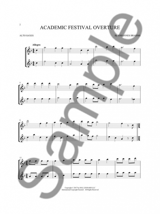 Classical Themes For Two Saxophones