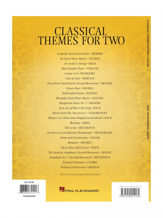 Classical Themes For Two Violins