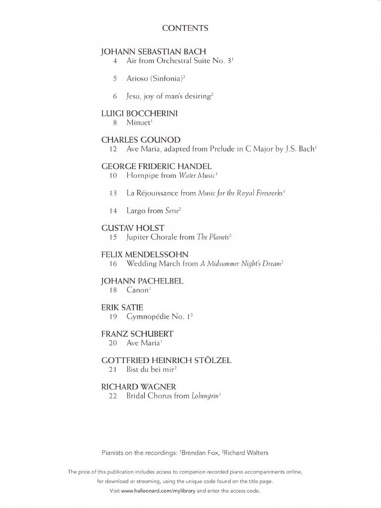 Wedding music for classical players Flöjt + piano