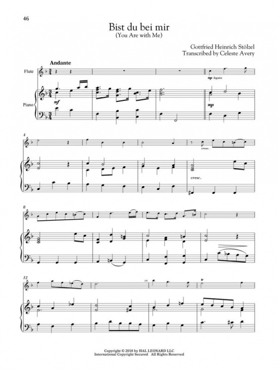 Wedding music for classical players Flöjt + piano