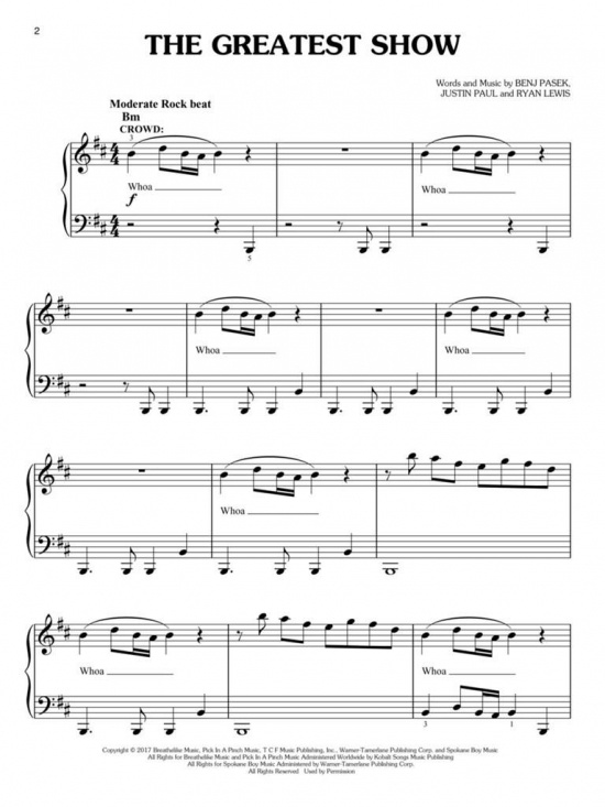 The Greatest Showman - Easy Piano