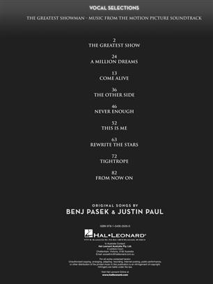 The Greatest Showman - Vocal Selections