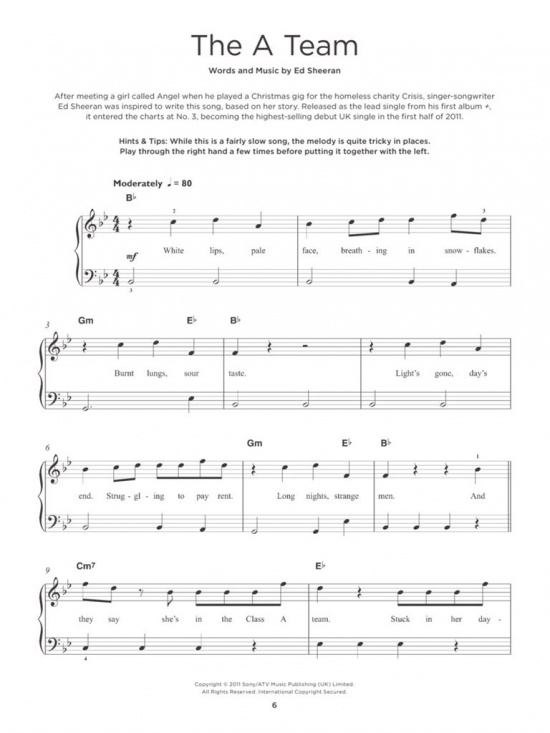 Really Easy Piano 40 Ed Sheeran Songs