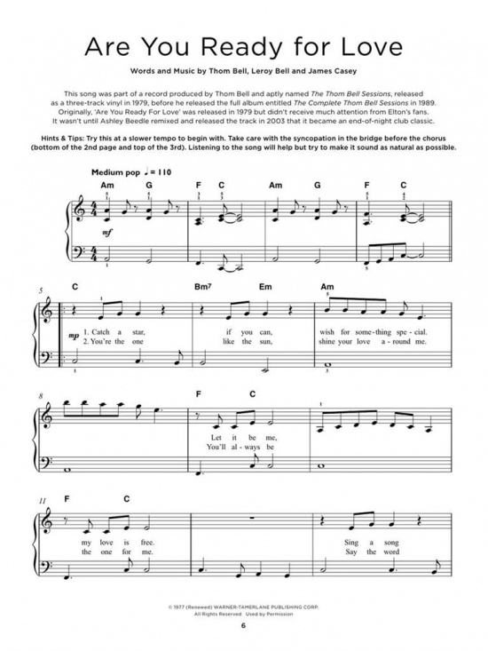 Really Easy Piano: 40 Elton John Songs