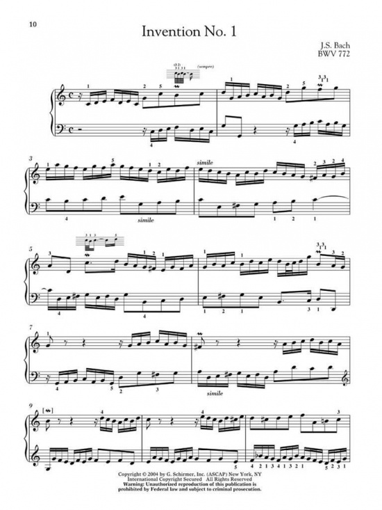 Bach: J.S. Bach Two-Part inventions