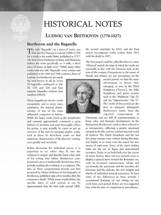 Beethoven Für Elise and other bagatelles