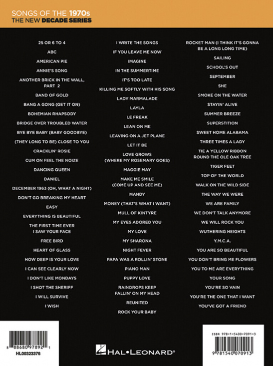 The New Decade Series: Songs of the 1970s (PVG)