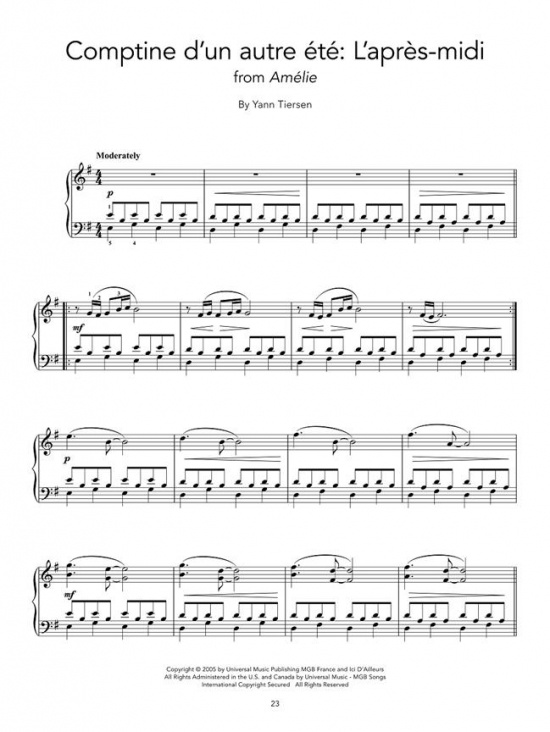 Peaceful piano solos Soundtracks