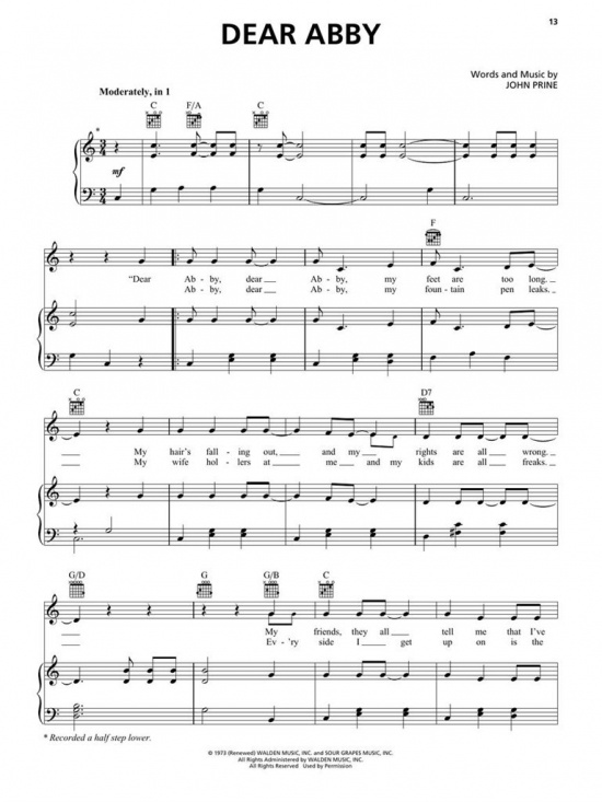 The John Prine Sheet Music Collection