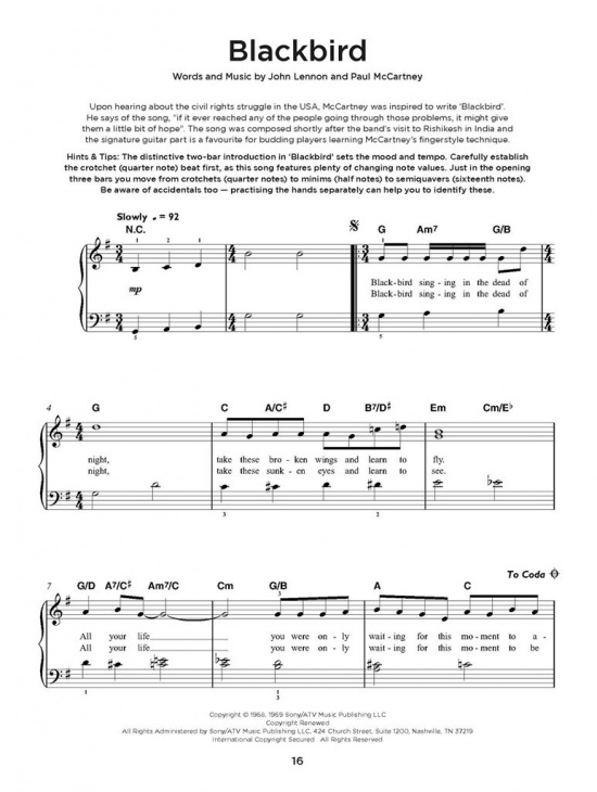 Really Easy Piano The Beatles Collection 