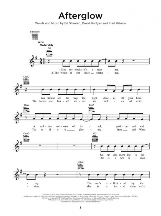 Chart Hits of 2020-2021 Easy Guitar