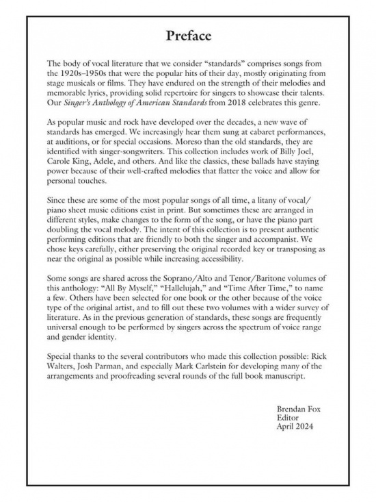 The Singers Antohology of Pop/Rock Ballads