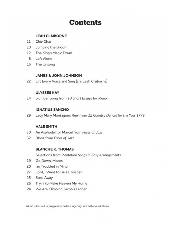 Piano Music of Black Composers level 1