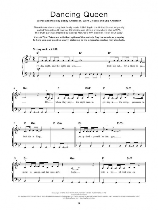 Really Easy Piano: 40 ABBA Songs