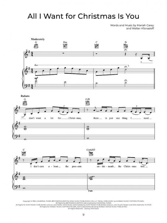 Christmas Sheet Music Anthology PVG